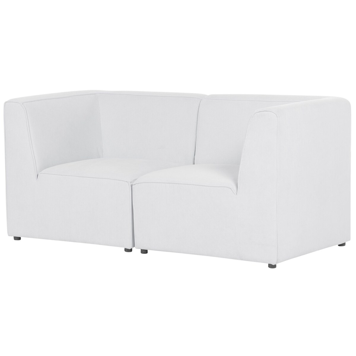 Sofa modułowa 2-osobowa sztruksowa złamana biel LEMVIG