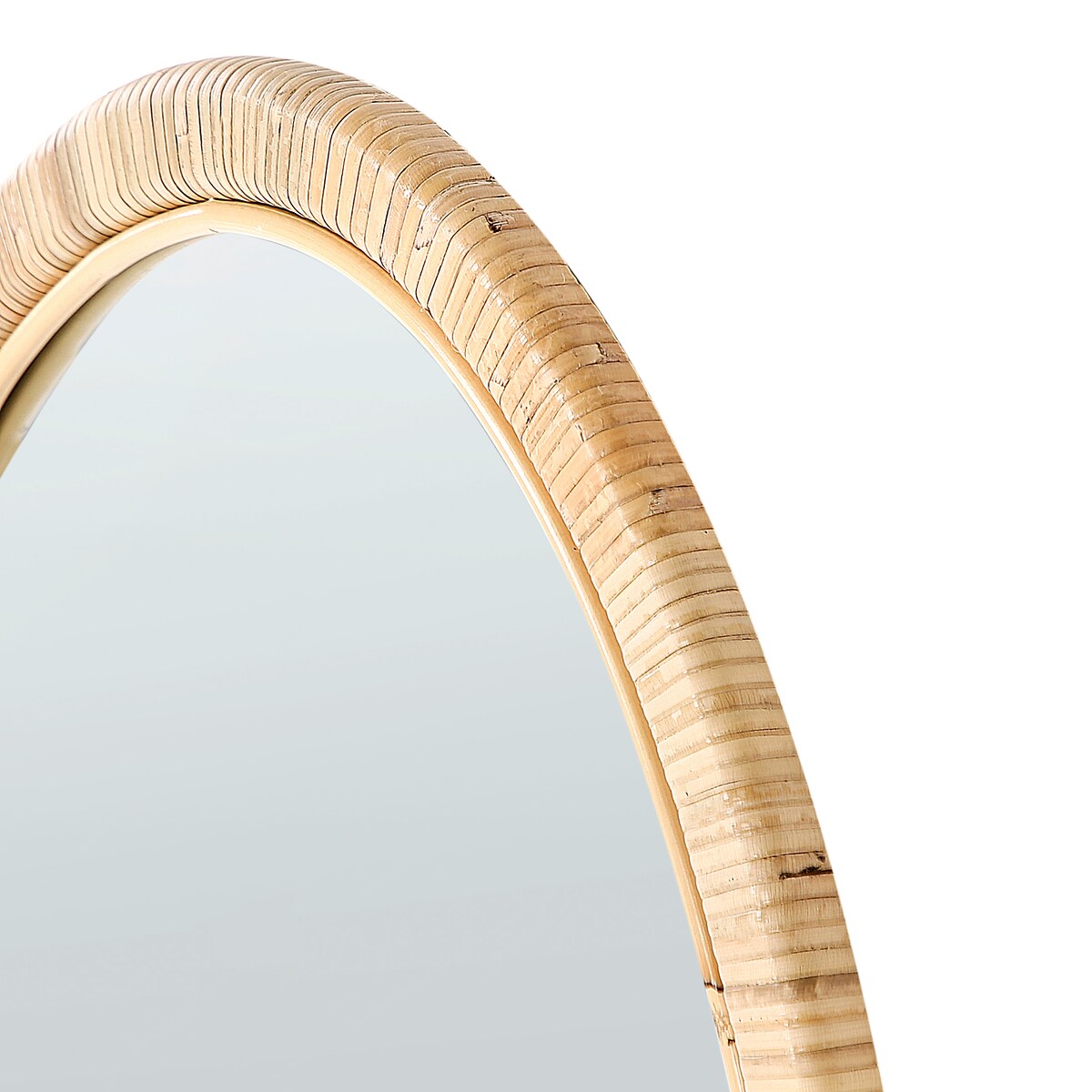 Lustro ścienne FOISSY 50 cm 70 cm Rattan Naturalny