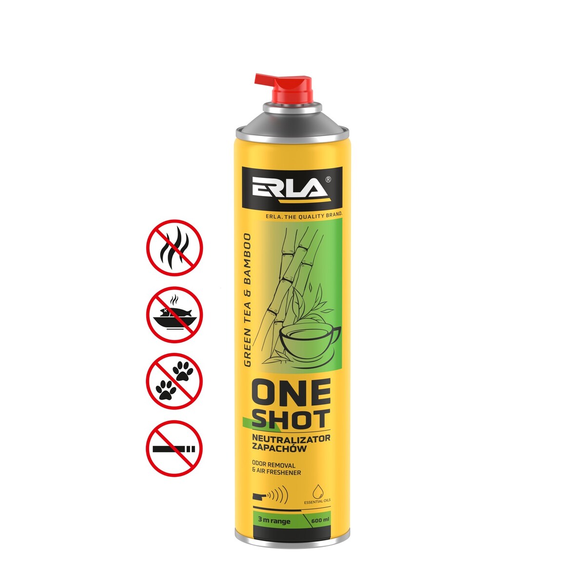 neutralizator zapachu erla one shot green tea &bamboo 600ml