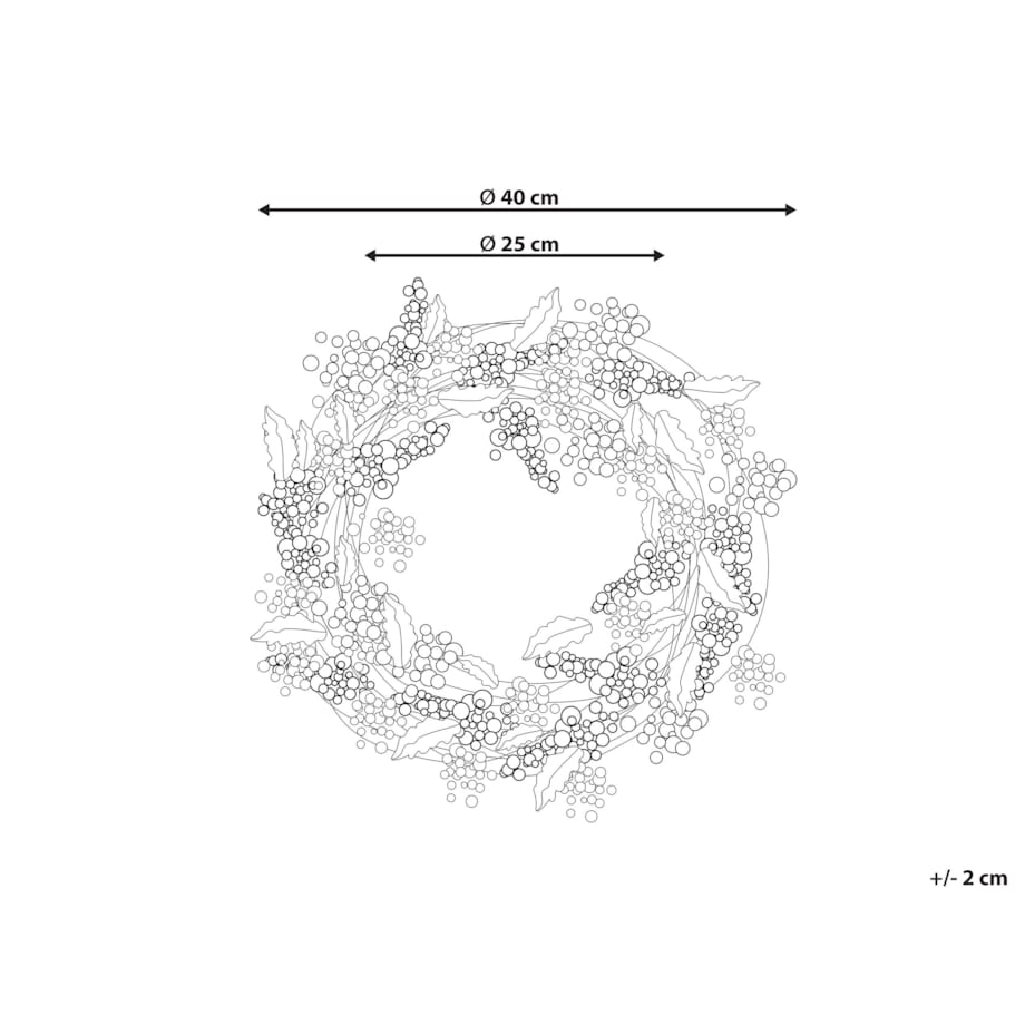 Wianek świąteczny ⌀ 40 cm czerwony PUROL