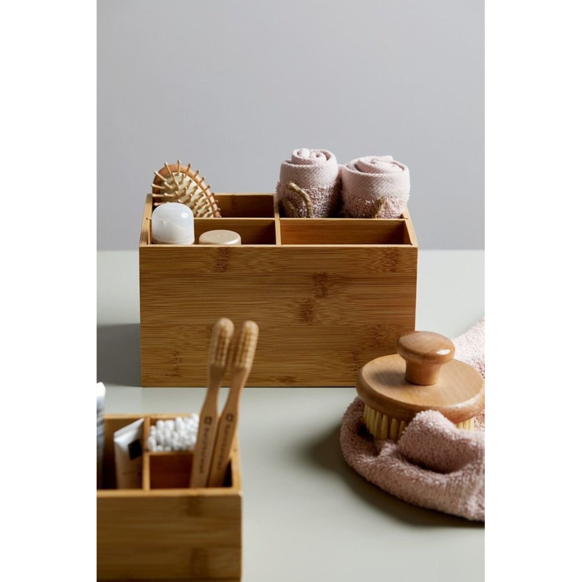 Organizer łazienkowy TERRA z 4 przegródkami, bambus, WENKO