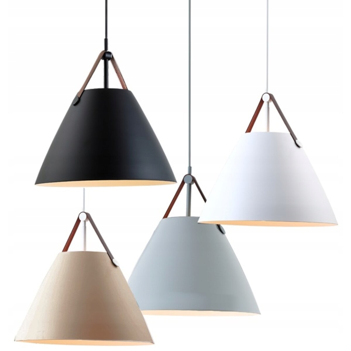 Lampa Wisząca Duża Nowoczesna Buffo E27 Szara