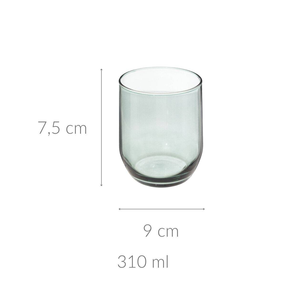 Szklanka z kolorowego szkła, niska, 310 ml