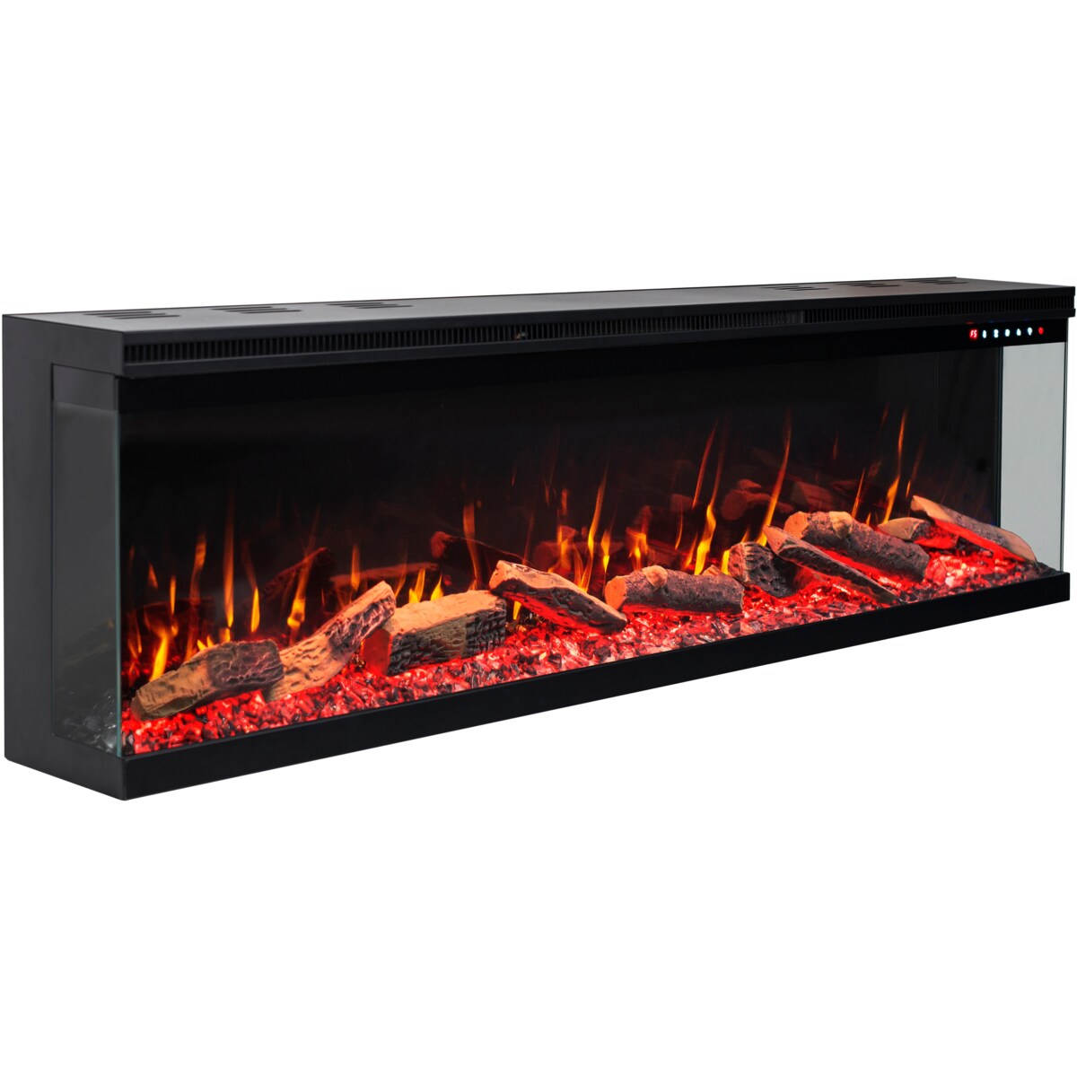 Kominek elektryczny à 3 côtés AFLAMO Unique 107 - ścienny i do zabudowy - 107x44x20 cm - kominek LED - funkcja grzania 750/1500 W