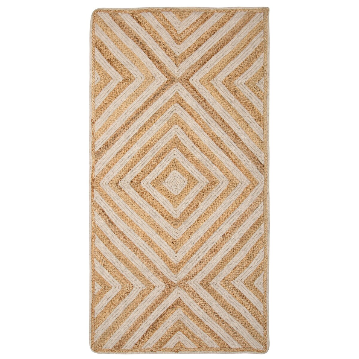 Dywan bawełniany 80 x 150 cm beżowy PIRLI