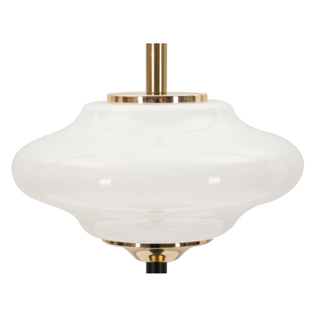 Lampa stołowa Vintage, kolor złoty, czarny i biały, żelazo i szkło, 22 x 22 x 46 cm, 1 x E14, do salonu i sypialni, Mauro Ferretti