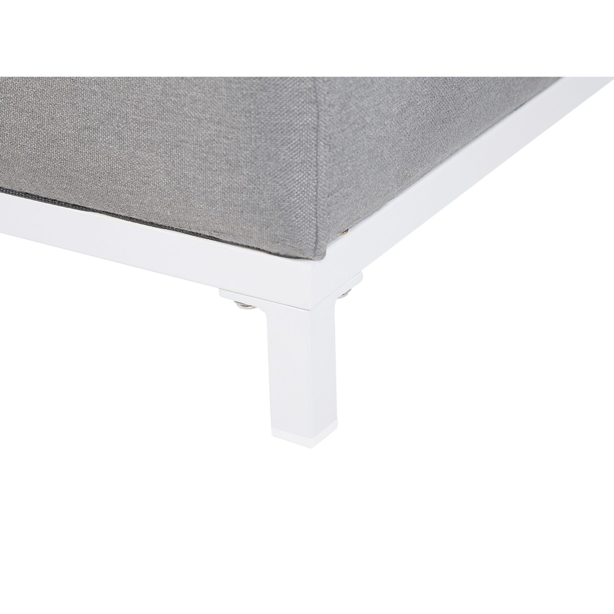 Otomana ogrodowa jasnoszara z białym ROVIGO