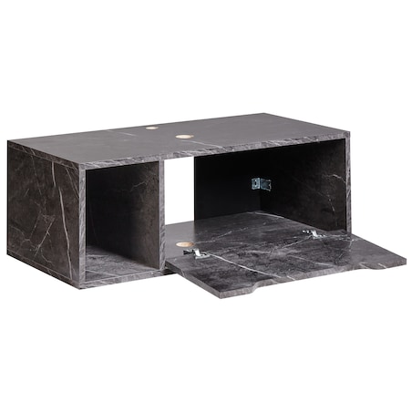 Szafka łazienkowa wisząca pod umywalkę CASCAVEL 80 cm Czarny marmur