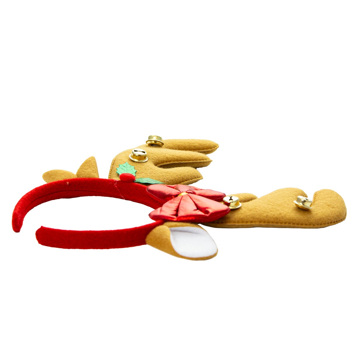 Opaska Na Głowę Rogi Renifera 24X25 Cm Święta Mikołajki Ozdoba Do Włosów Jasnobrązowe