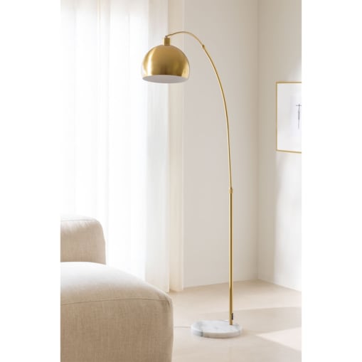 Lampa podłogowa złota Delola 170 cm