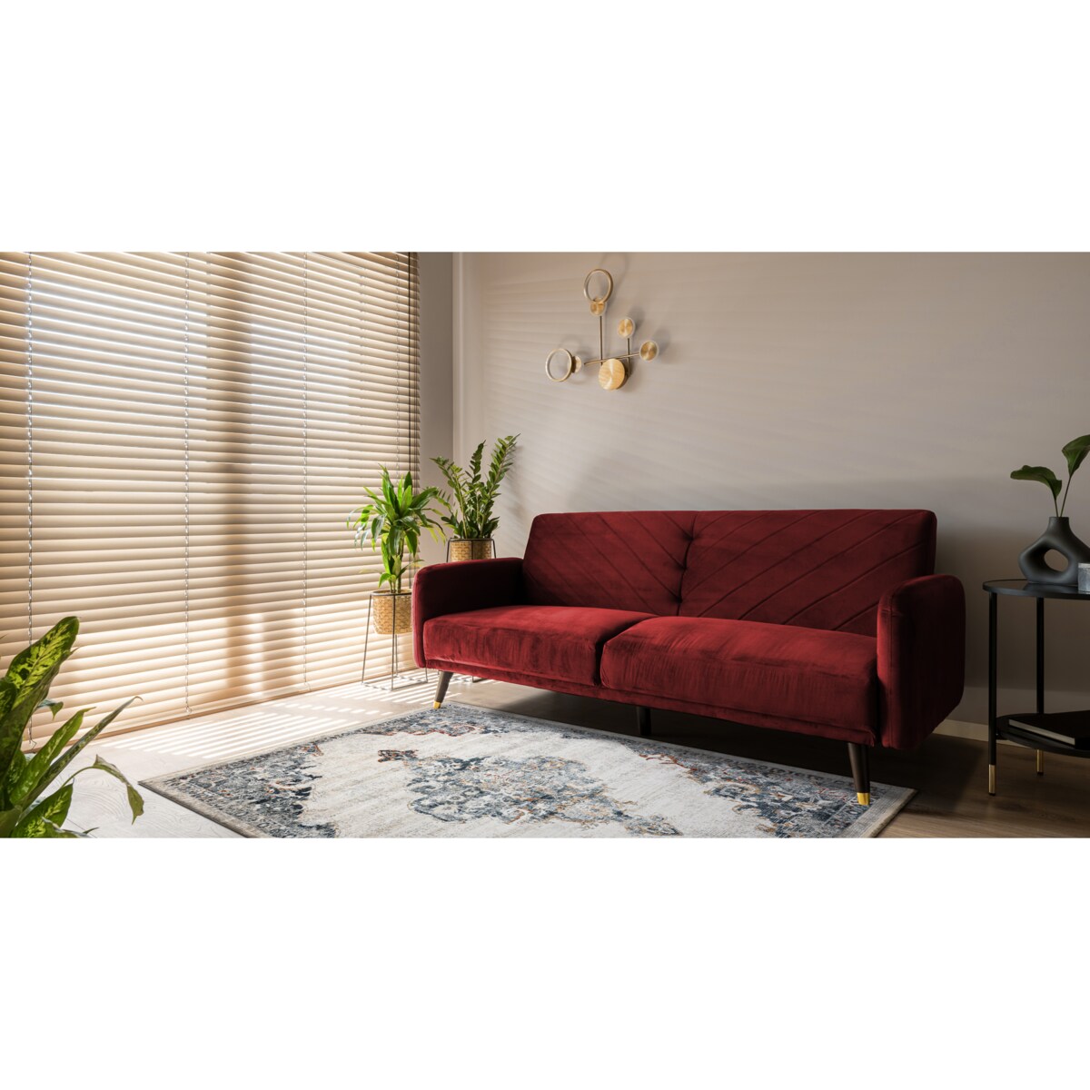 Dywan DISTIN 0826A biały / niebieski / 180x270 cm