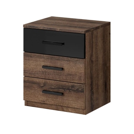 Szafka nocna GALAXY 3S dąb monastery/czarna