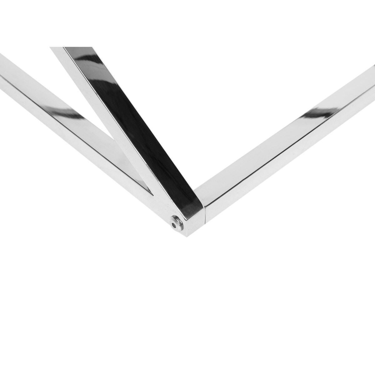 Stolik kawowy szklany srebrny BEVERLY