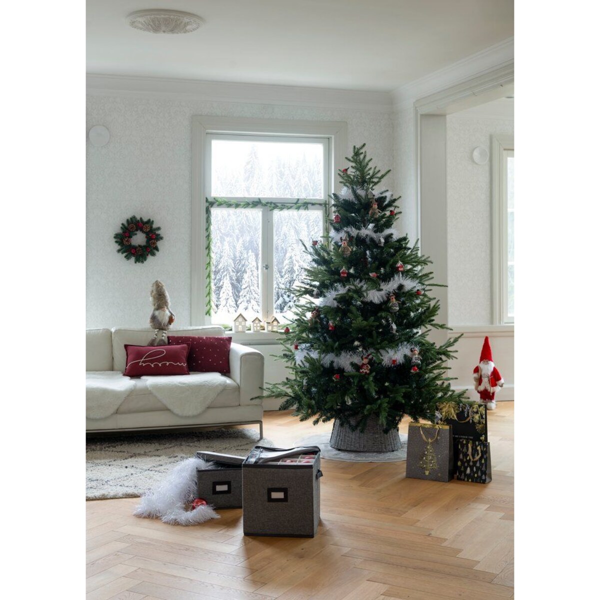 Świąteczna poduszka dekoracyjna, welur, 30 x 50 cm