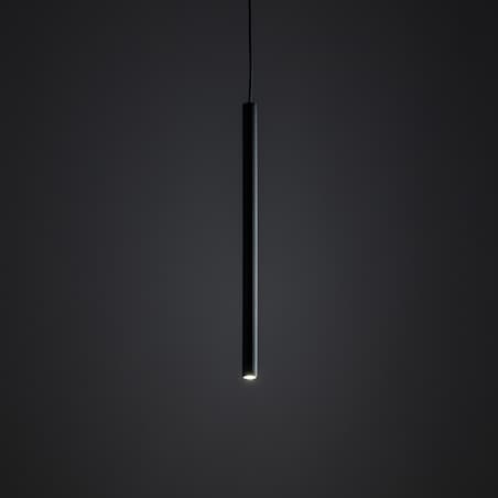 Lampa Wisząca Tk Lighting Ferro Czarna Ryflowana Metalowa Tuba Sopel Rurka 50Cm 1Xg9