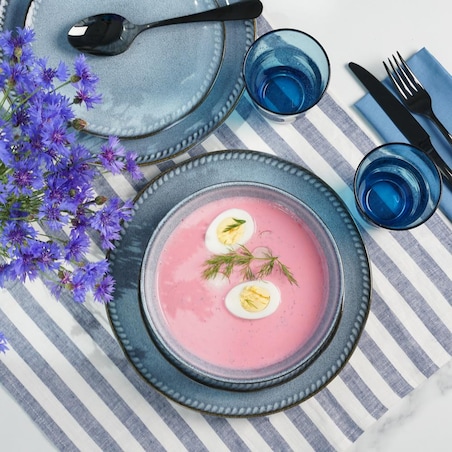 VILLA ITALIA Talerzyk deserowy śniadaniowy ceramiczny 21 cm DENIM