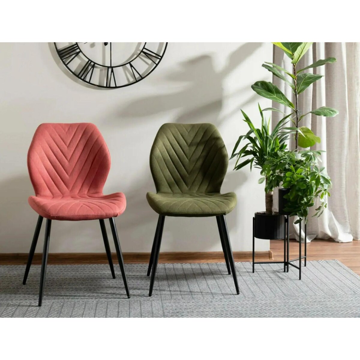 Krzesło tapicerowane MIKE NEA czerwone