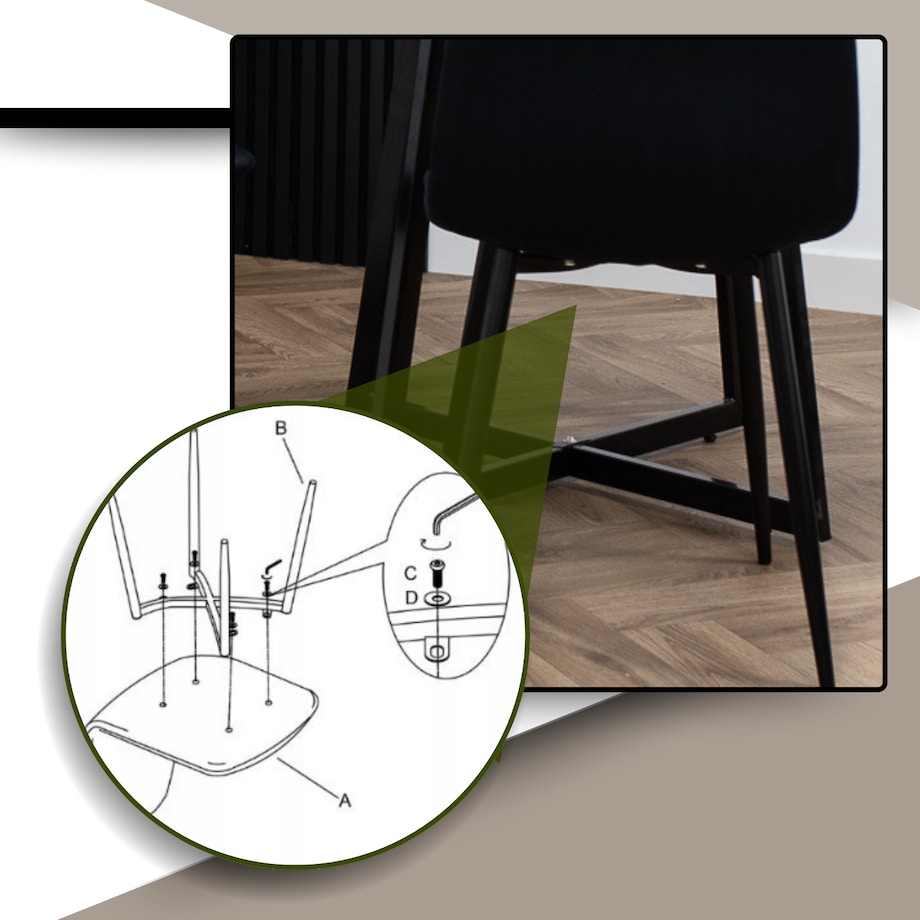 Krzesło tapicerowane do jadalni salonu welurowe nowoczesne do kuchni velvet