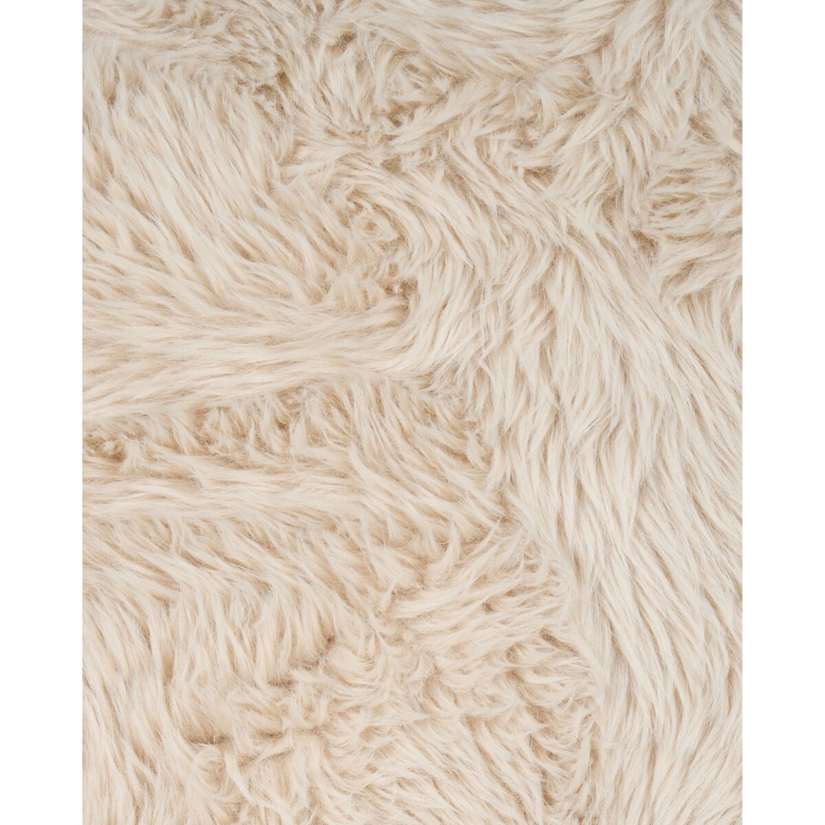 Fotel KISA Sztuczne futro Jasnobeżowy