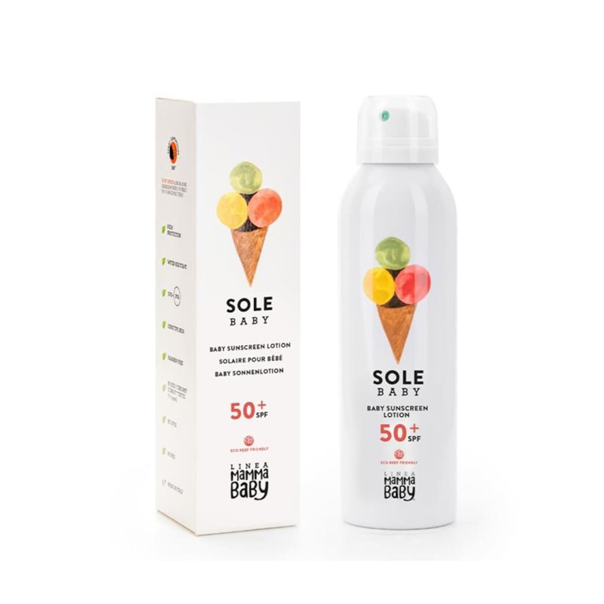 Linea MammaBaby - Balsam z filtrem przec iwsłonecznym SPF 50+ Eco Reef Baby, 150ml