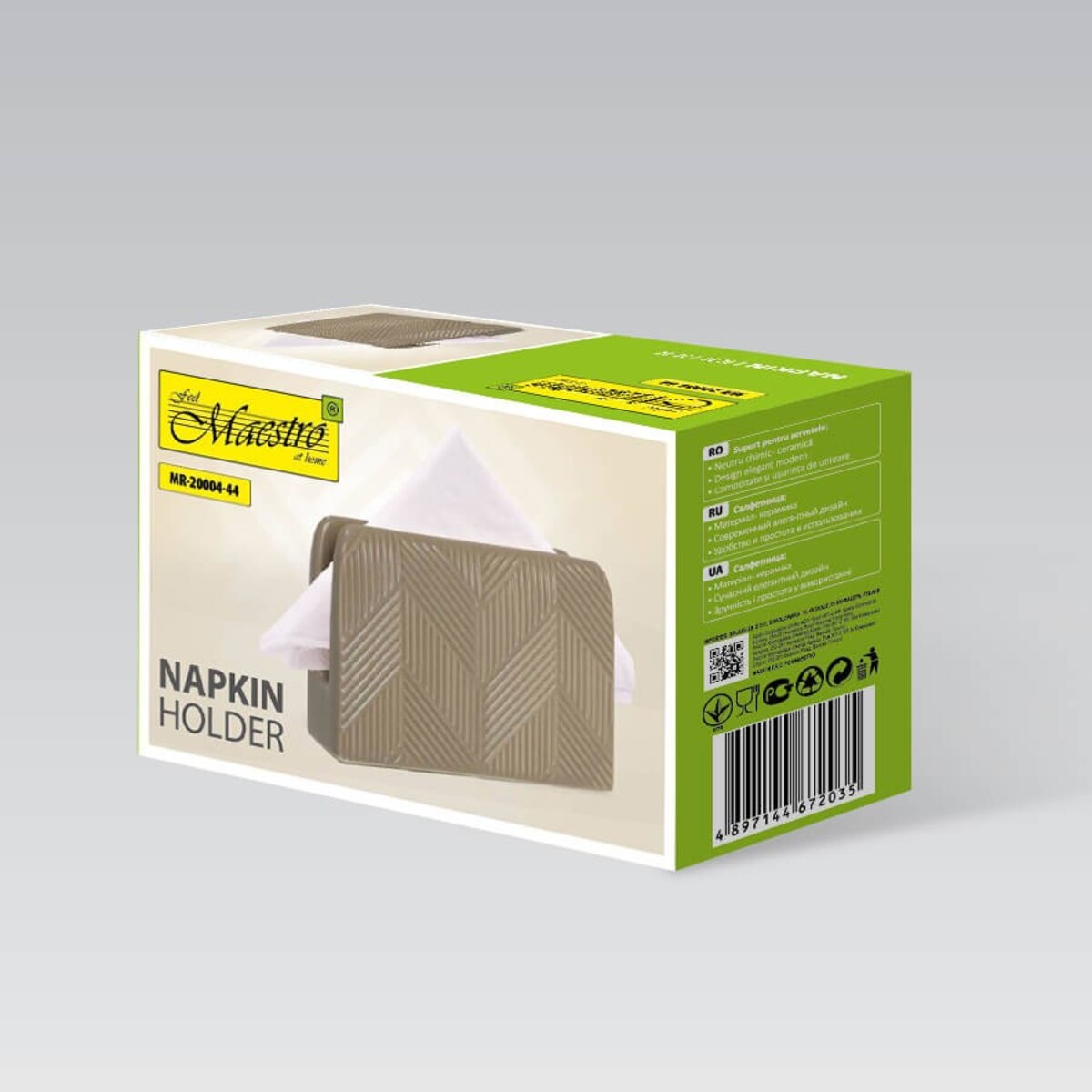 Ceramiczny serwetnik stojak na serwetki Geometry Beige MAESTRO