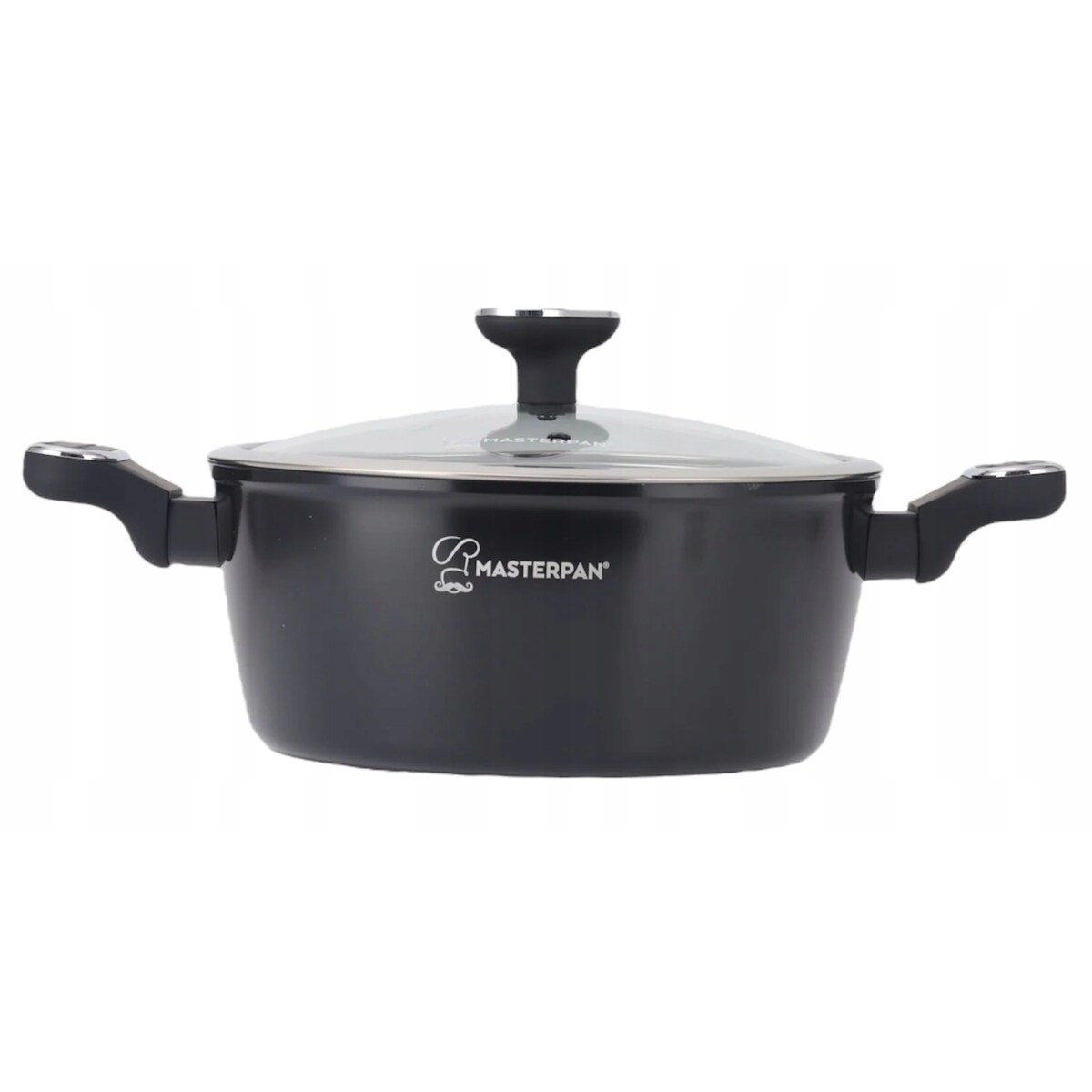 Zestaw Garnków Marmurowych 8-El. Czarne 16/20/24/28 Cm Indukcja Gaz