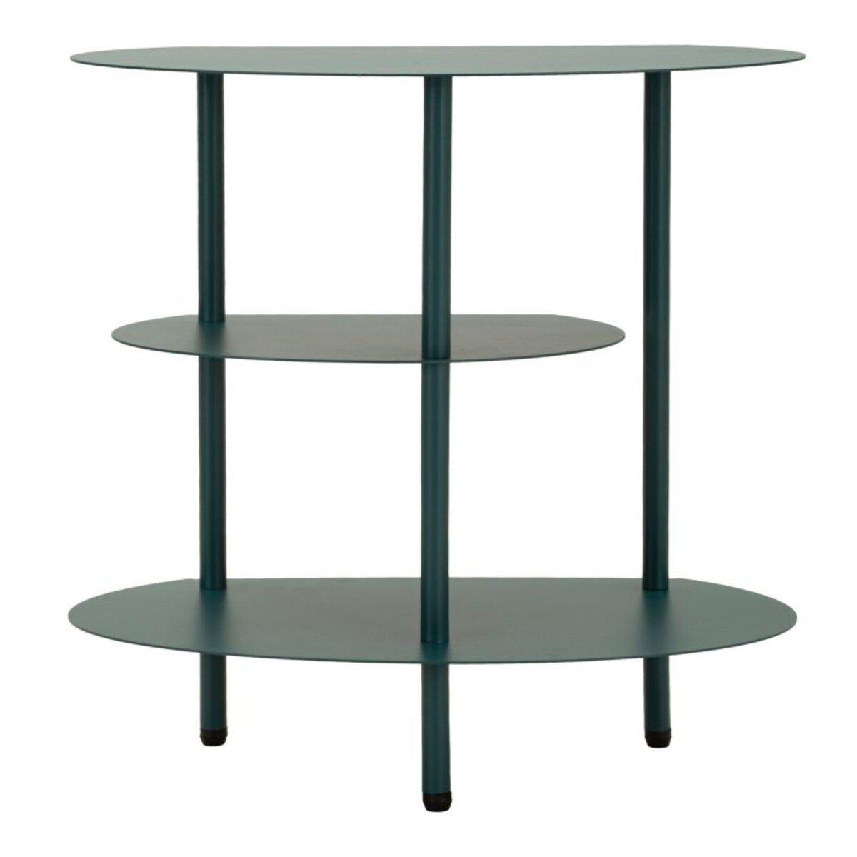 Stolik nocny SATURN, metalowy, morski, 49,5x27,5x49,5 cm