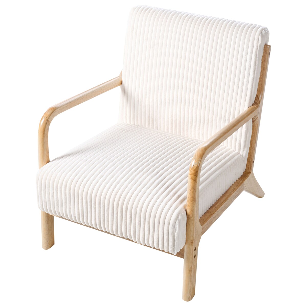 Fotel SORSELE Sztruks Biały