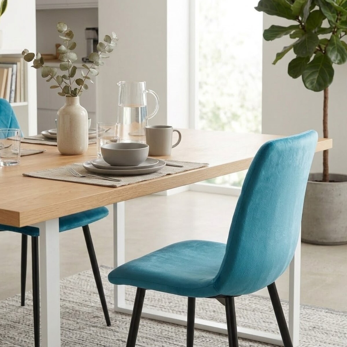 Krzesło tapicerowane pikowane wygodne nowoczesne do kuchni jadalni