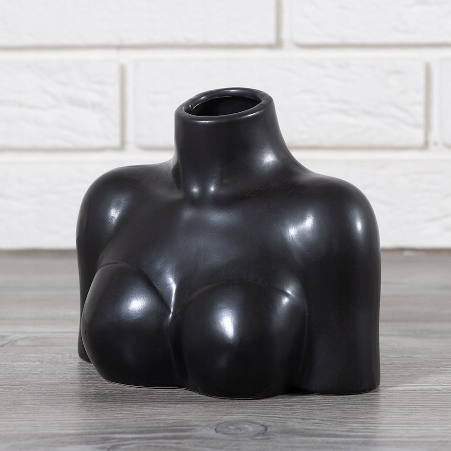 WAZON FEMINE czarny ceramiczny wys. 15cm