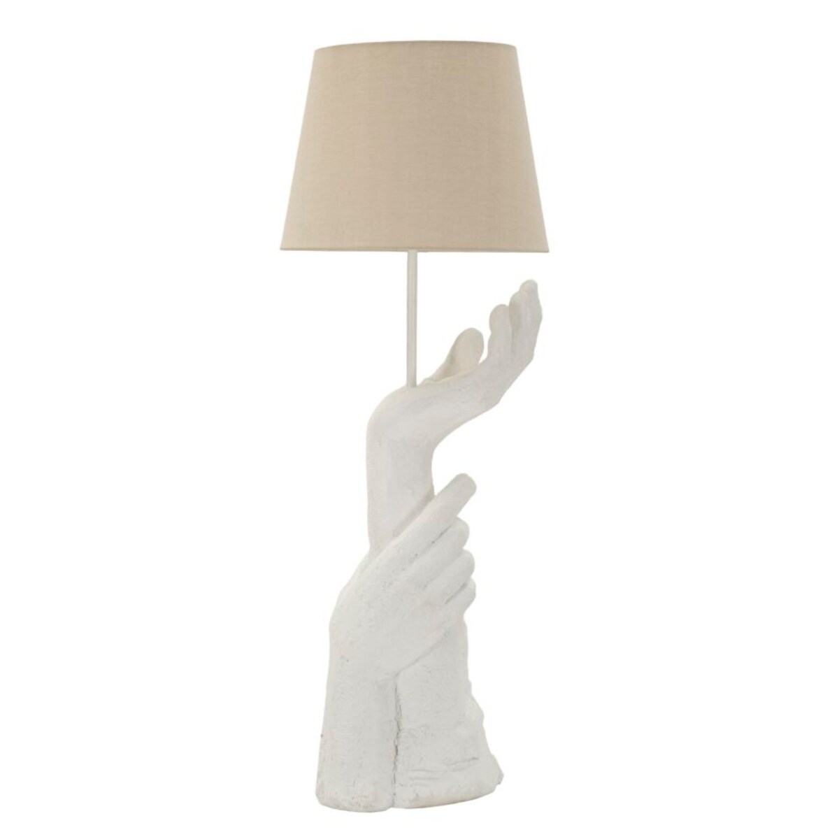 Lampa stołowa Life, kolor biały, żywica syntetyczna, żelazo i tkanina, 35 x 35 x 93 cm, 1 x E27, styl nowoczesny, do salonu i sypialni, Mauro Ferretti