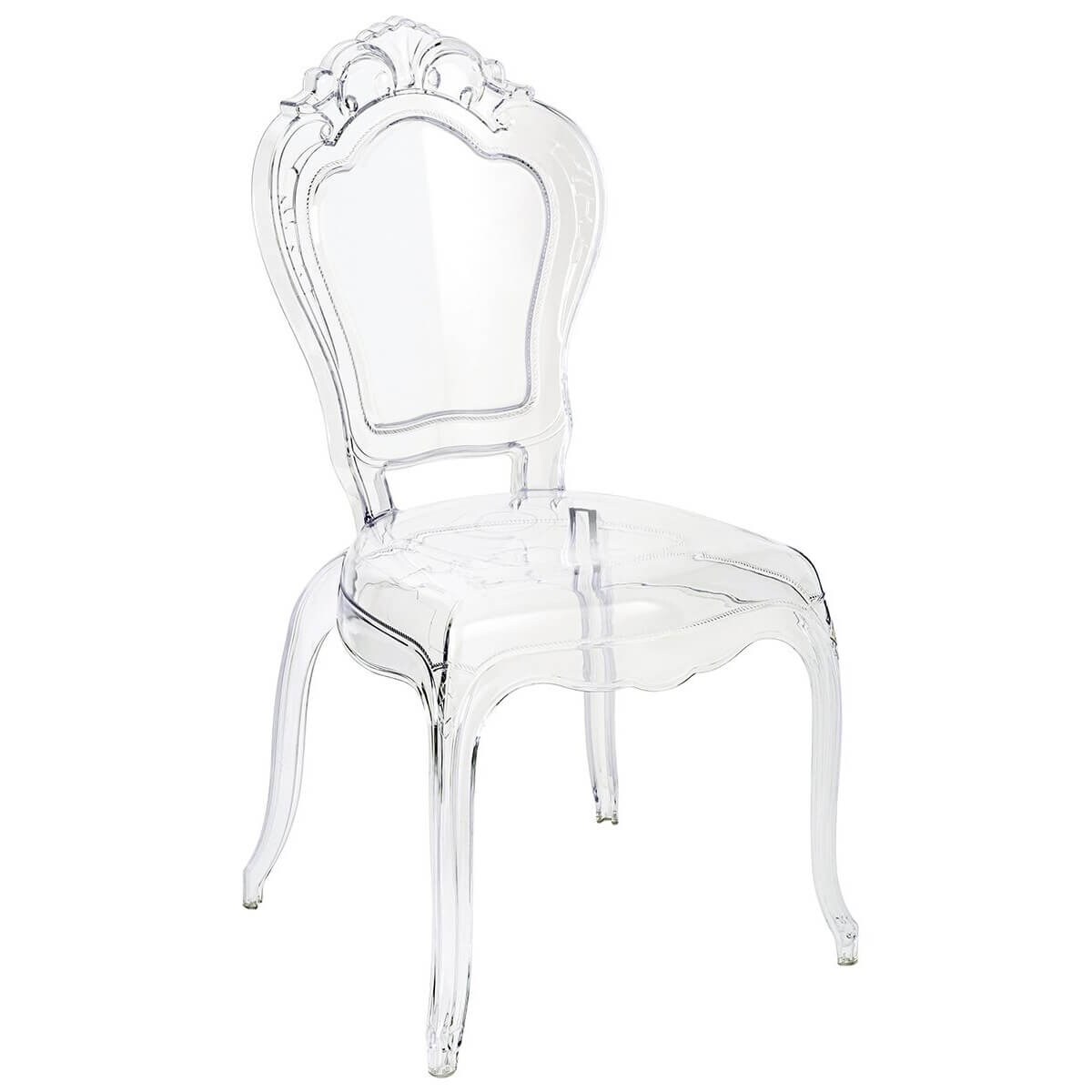 Transparentne krzesło do sypialni King 666-APC King Home stylowe retro