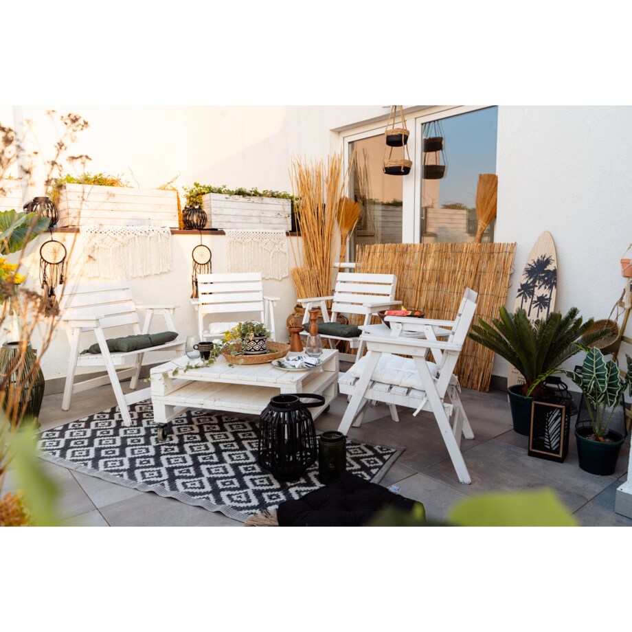 Doniczki wiszące z juty i trzciny, Ø 24 cm, 2 poziomy