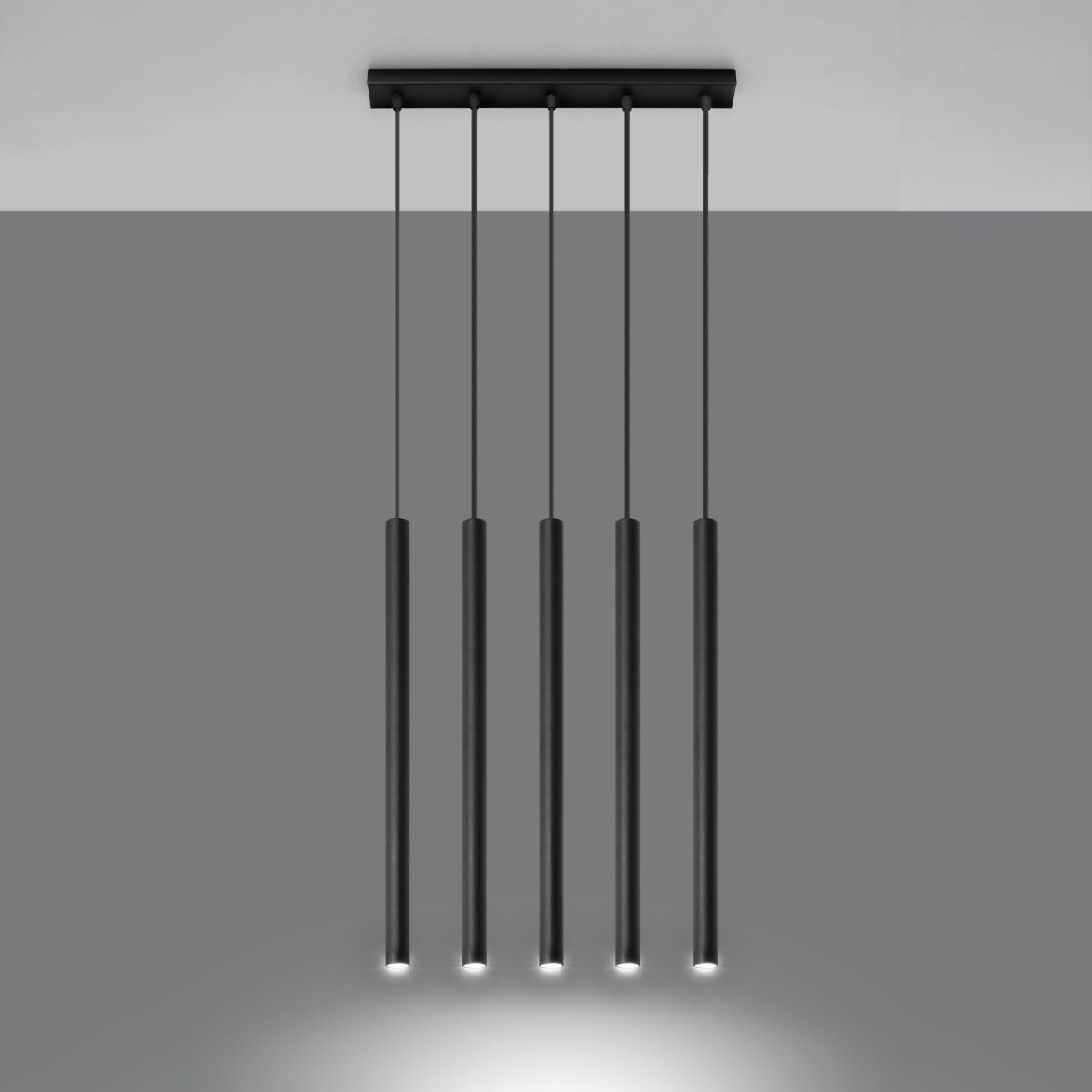 Lampa wisząca PASTELO 5 czarna