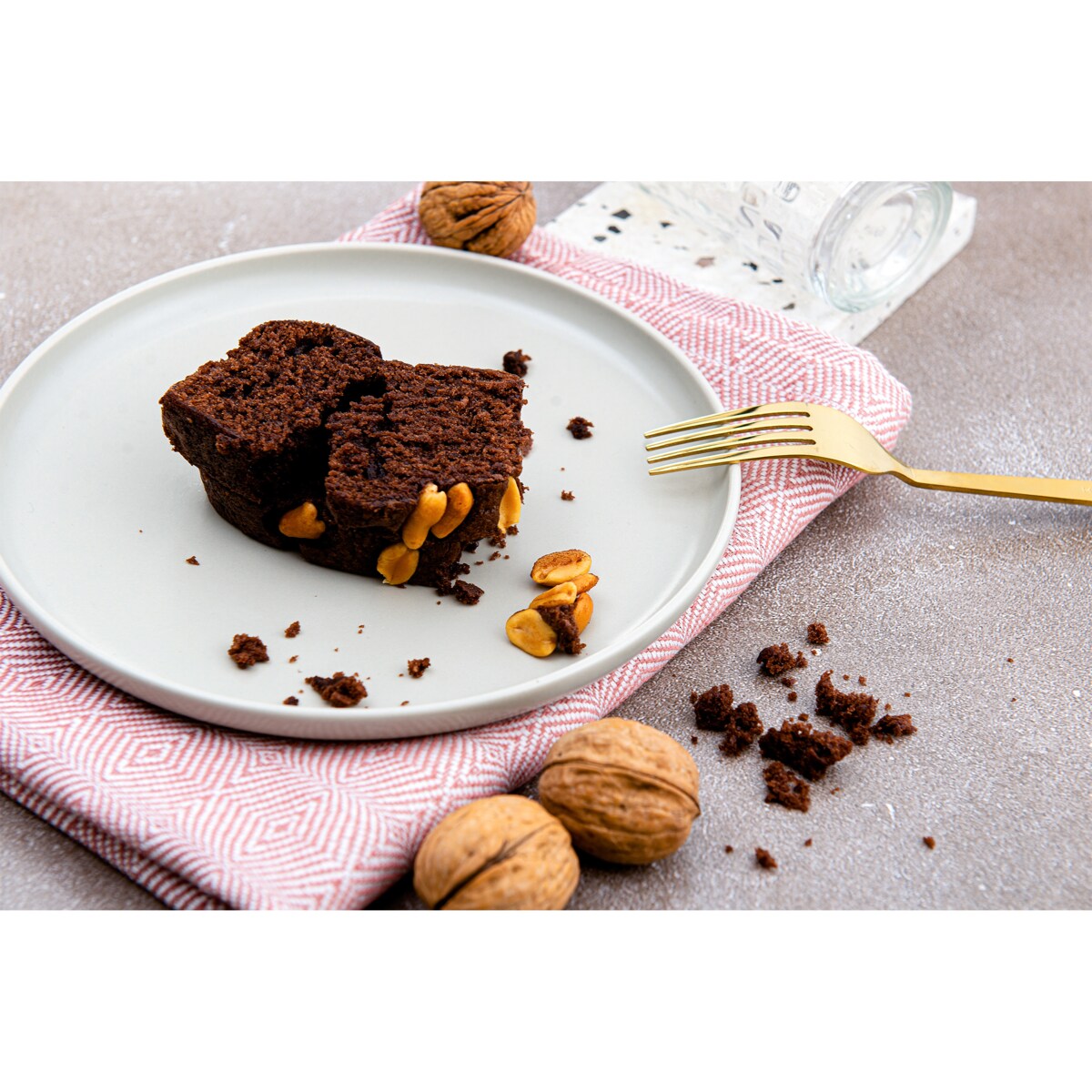 KONSIMO VICTO Nowoczesny zestaw obiadowy dla 6 osób w kolorze beżowym/zielonym/szarym (18 elementów)