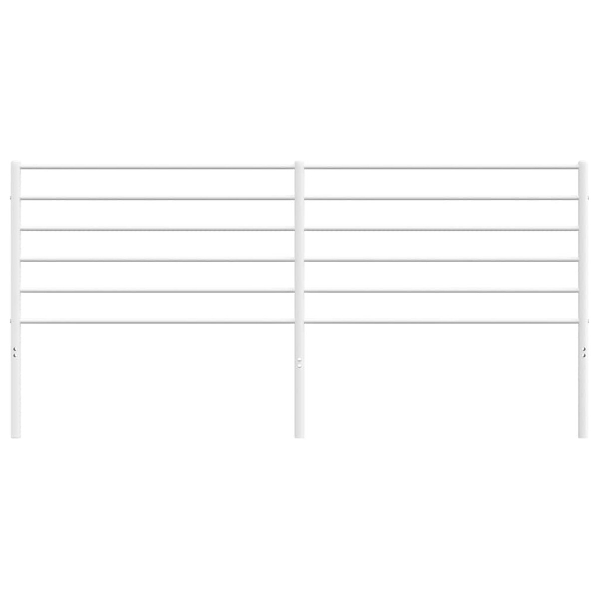 vidaXL Metalowe wezgłowie, białe, 180 cm