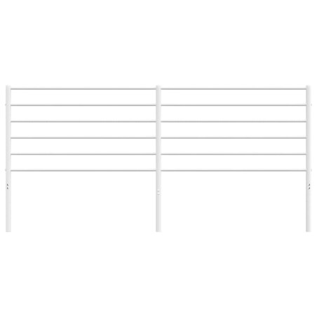 vidaXL Metalowe wezgłowie, białe, 180 cm