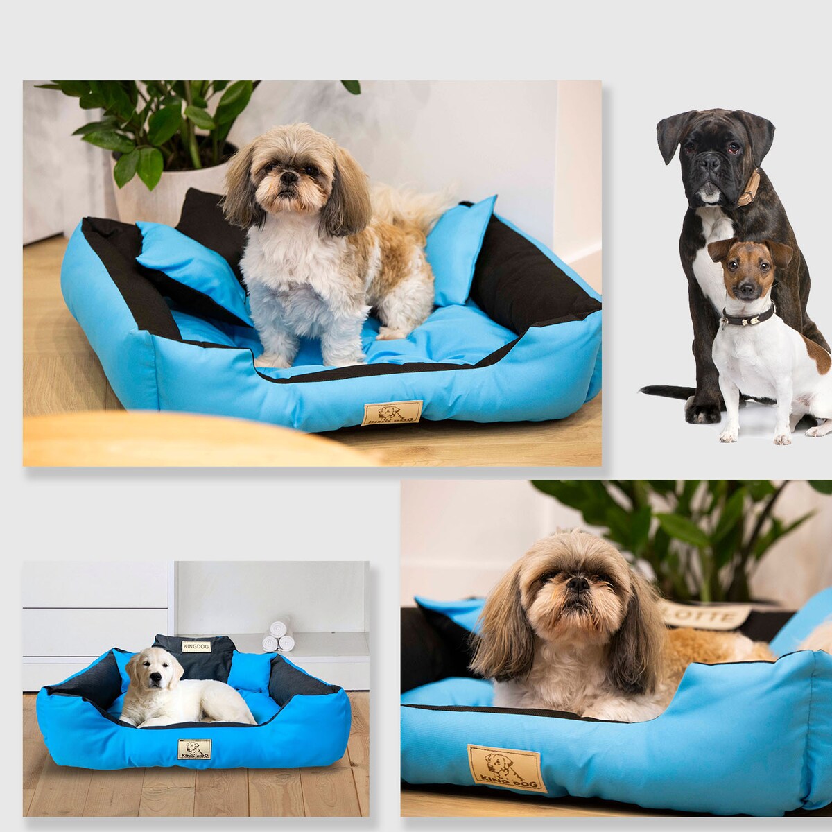 Legowisko Dla Dużego Psa 130X105 Cm Posłanie Kanapa Z Miejscem Na Imię Wodoodporne