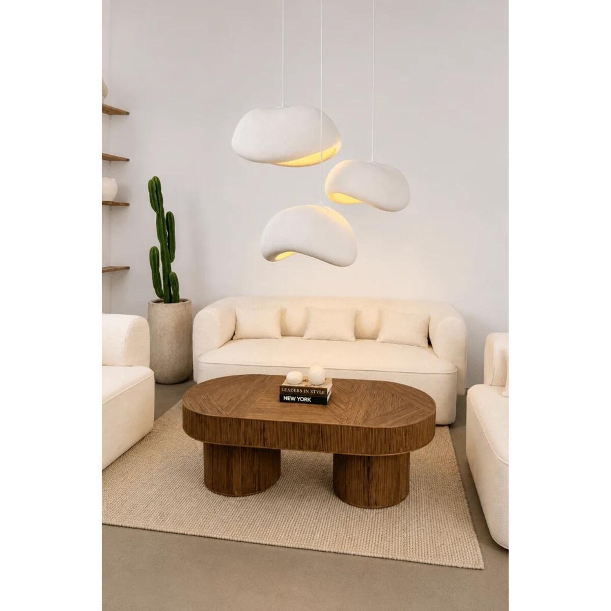 Zestaw trzech Lamp wiszących Asahi białe Monnarita
