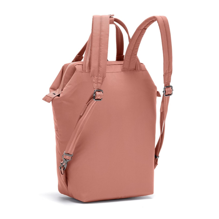 Plecak mini damski antykradzieżowy Pacsafe Citysafe CX Econyl® - różowy