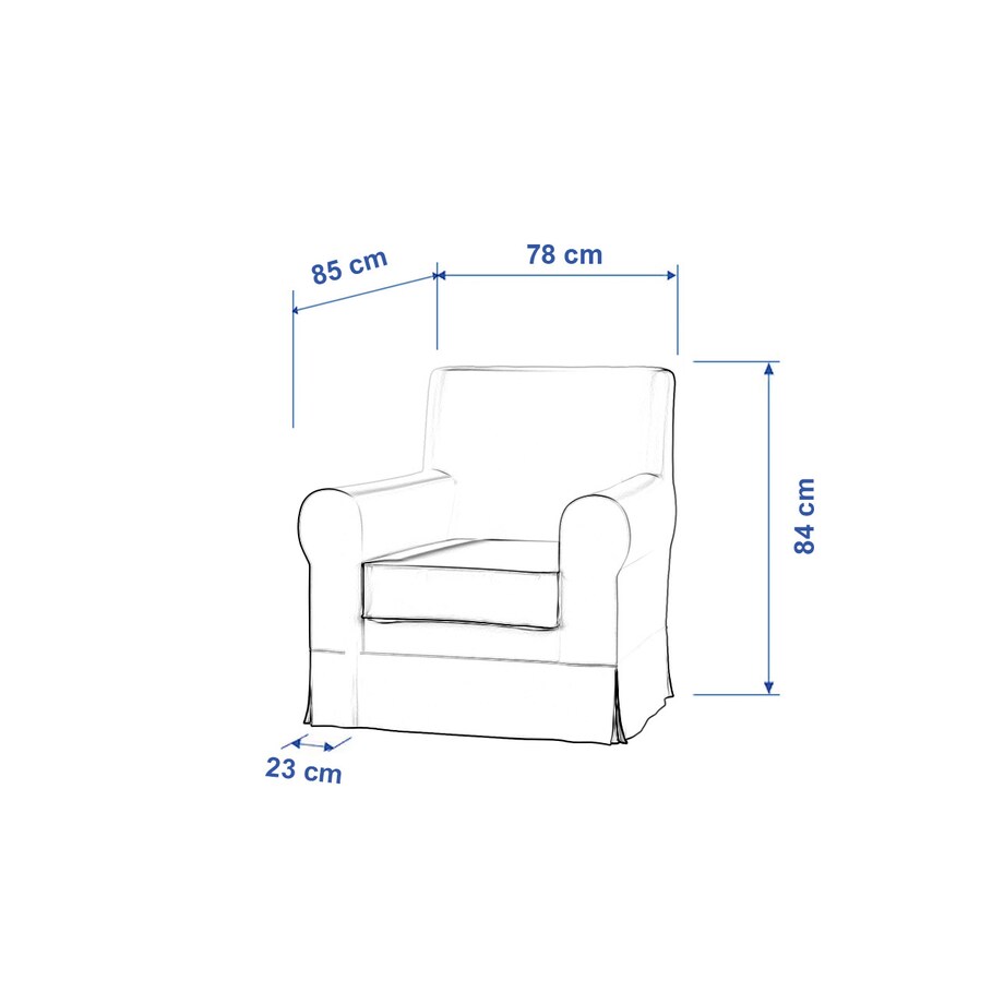 Pokrowiec na fotel Ektorp Jennylund, pomarańczowo-zielone kwiaty na kremowym tle, 78 x 85 x 84 cm, Cosy Home