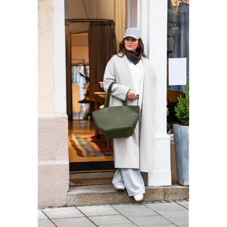 Torba SHOPPER M, cord dark matcha