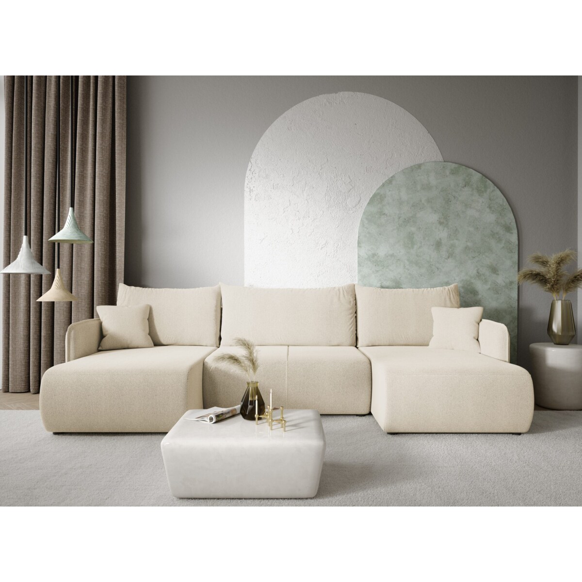 Narożnik FOREST U z funkcją spania Kolor: Curio 09