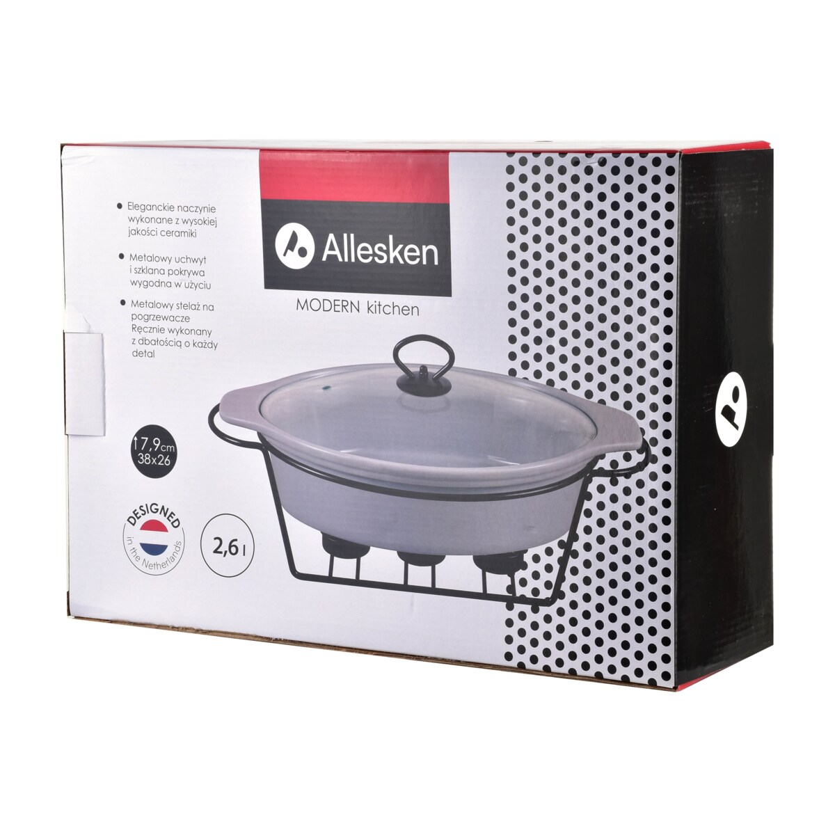 MODERN KITCHEN Naczynie z podgrzewaczem2,6l 38x26xH7,9cm