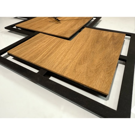 Zegar ścienny Triple 58cm czarny drewniany