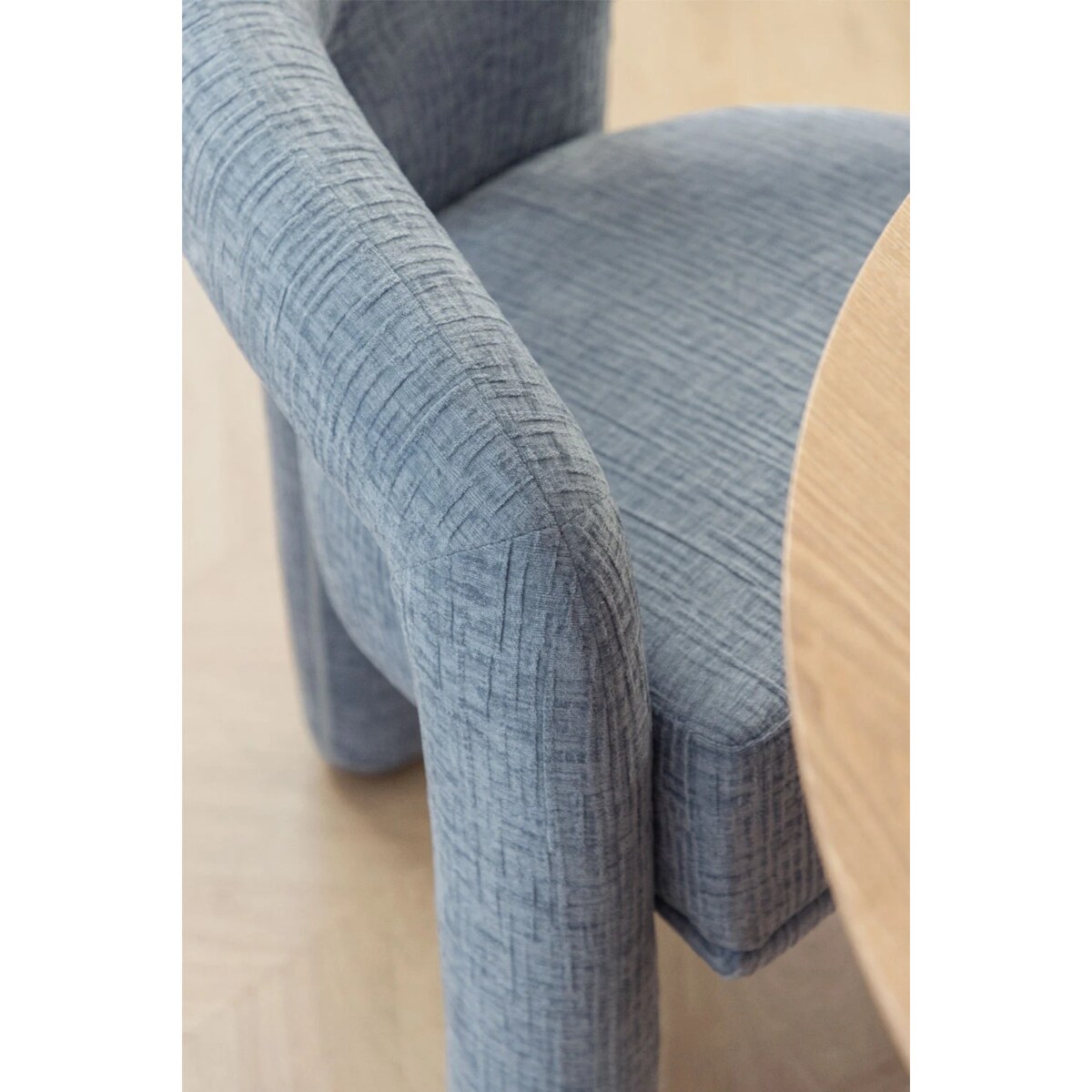 Krzesło do jadalni tapicerowane Greca błękitne