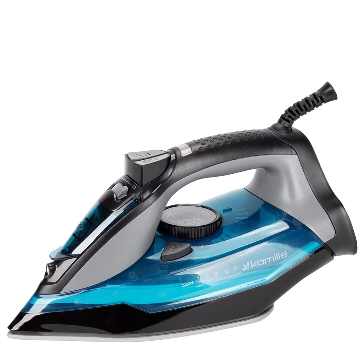 Żelazko parowe ANTI-CALC ANTI-DRIP prasowanie w pionie 2800W KAMILLE