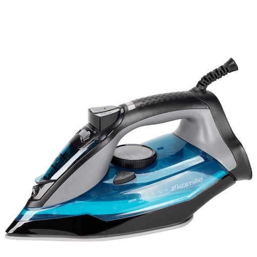 Żelazko parowe ANTI-CALC ANTI-DRIP prasowanie w pionie 2800W KAMILLE