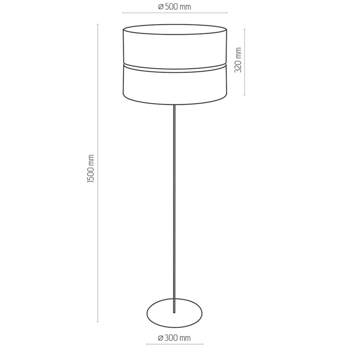 Lampa podłogowa loft Hilton 5465 TK Lighting okrągła czarna złota