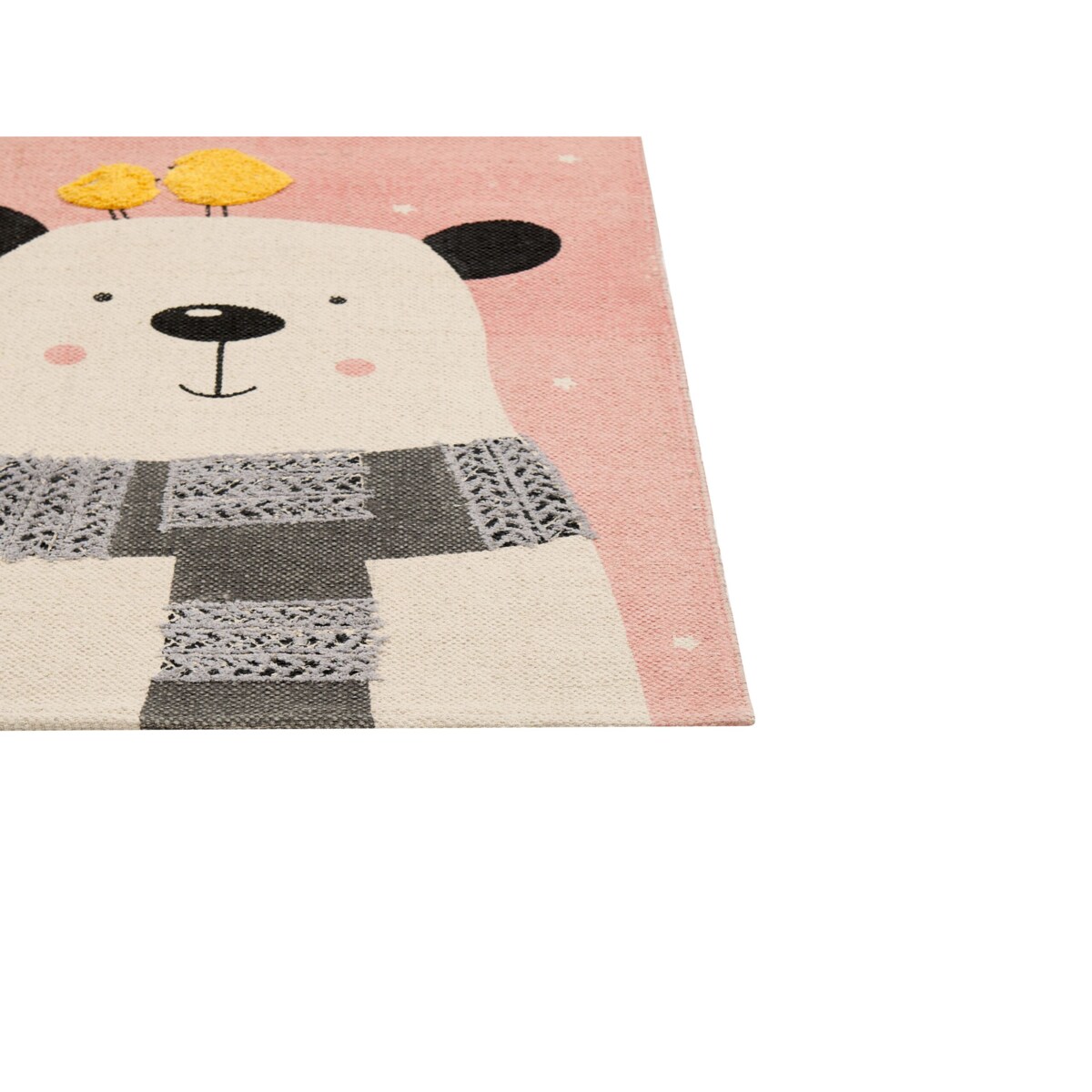 Dywan dziecięcy bawełniany motyw misia 80 x 150 cm wielokolorowy TAPAK